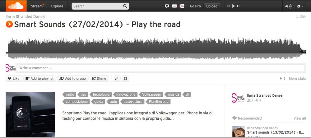 smart sounds soundcloud play the road